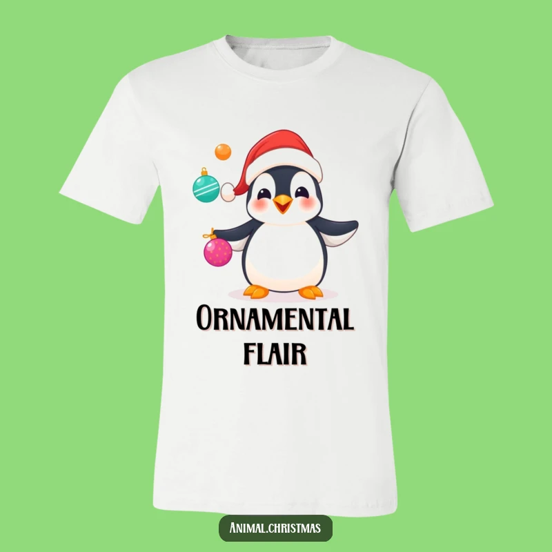 Funny Penguin Juggling T-Shirt: Wear Your Holiday Spirit with This Humorous Tee