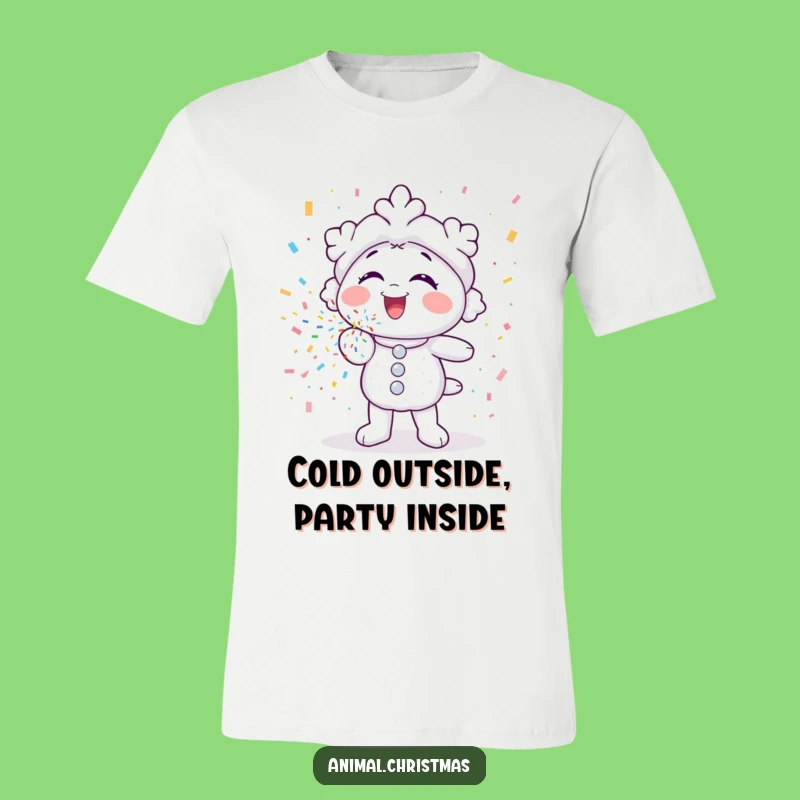 Funny Snowflake Confetti T-Shirt - Joyful Winter Outfit Gift