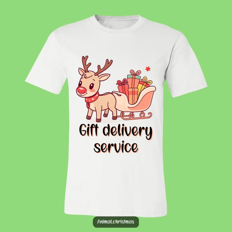 Funny Reindeer Sleigh T-Shirt: Adorable Christmas Humor for a Joyful Holiday Season