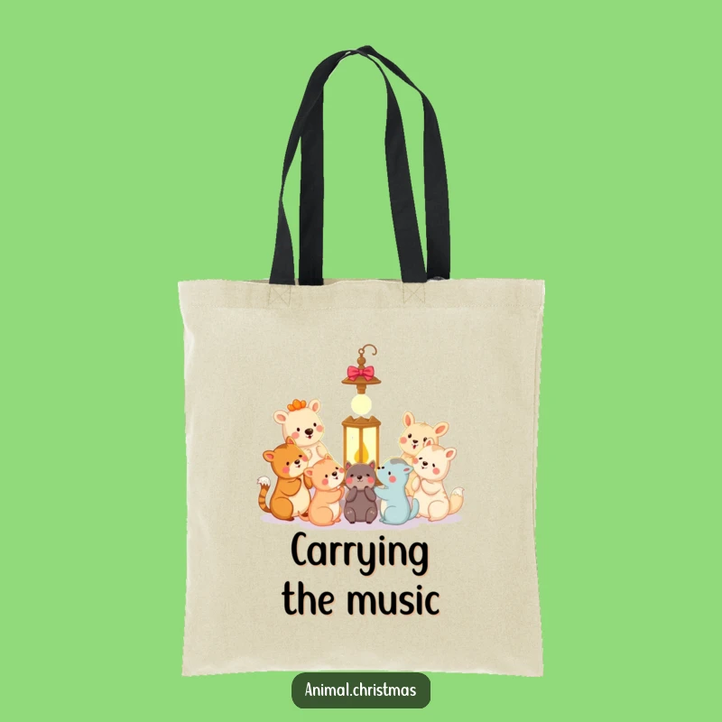 Funny Animal Carolers Tote Bag - Stylish Bag for Festive Outings