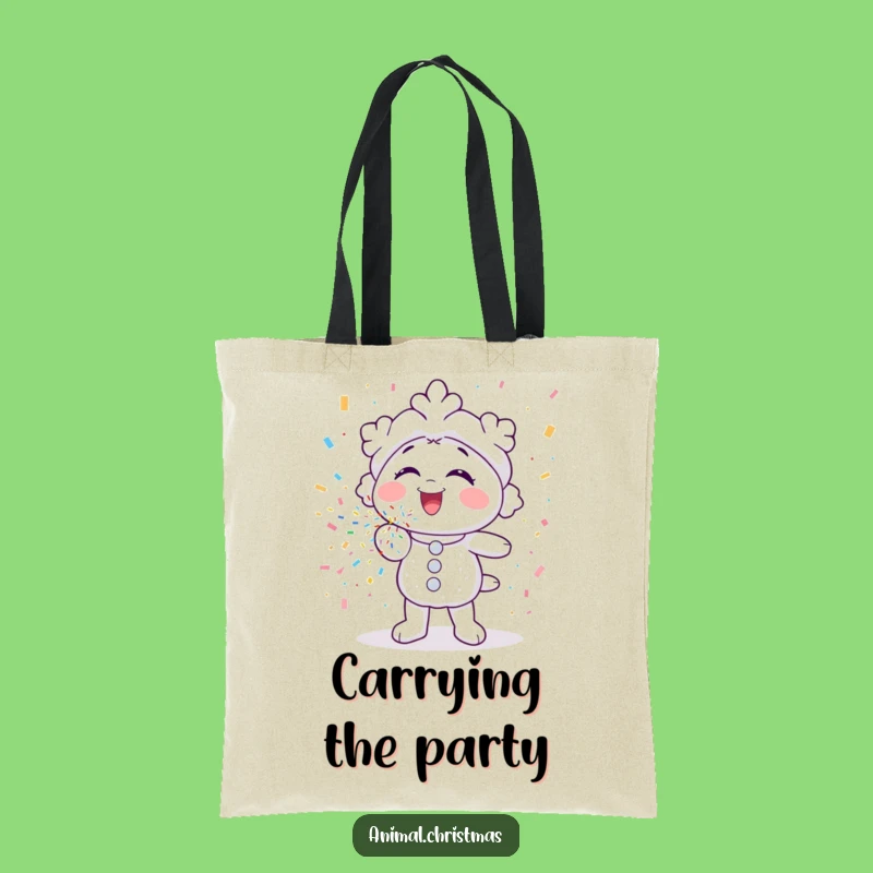 Funny Snowflake Confetti Tote Bag - Whimsical Party Gift