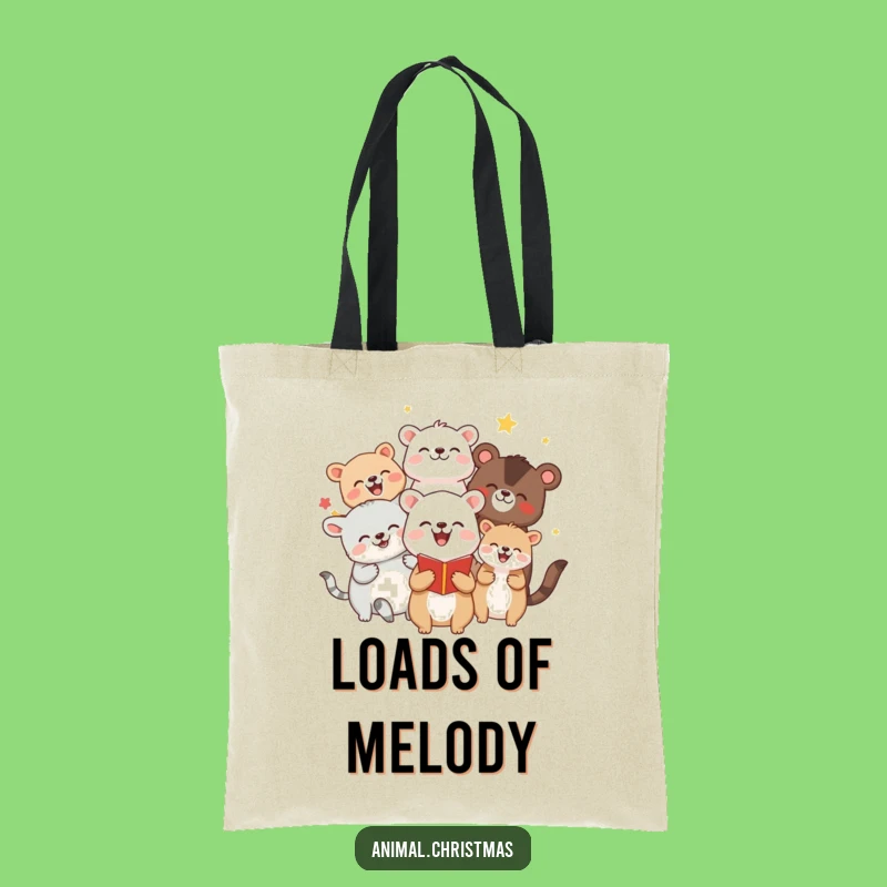 Funny Caroling Animals Tote Bag: Carry Your Melodies with This Hilarious Gift